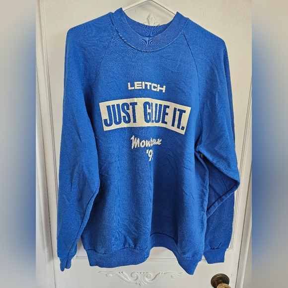 Vintage Montreux '93 Leitch Just Glue It Crewneck - Picture 1 of 7